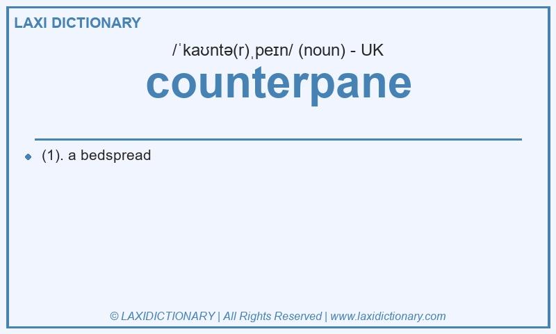 Definition counterpane in British English