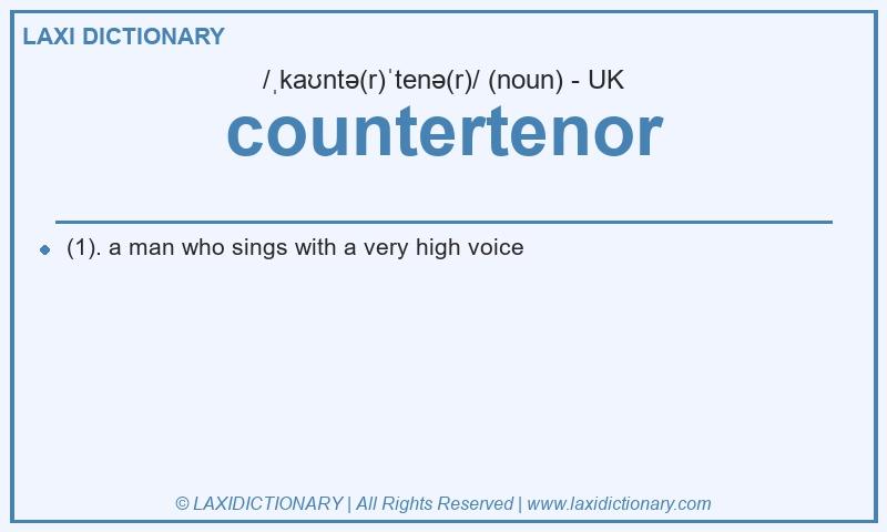 Definition countertenor in British English