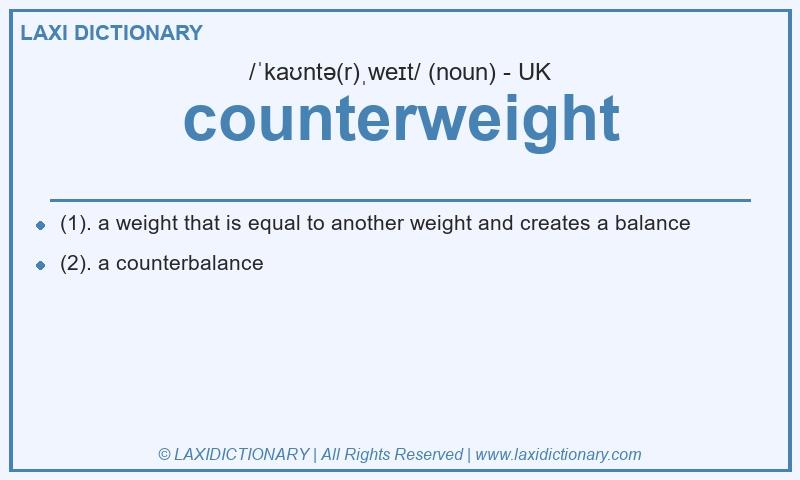 Definition counterweight in British English