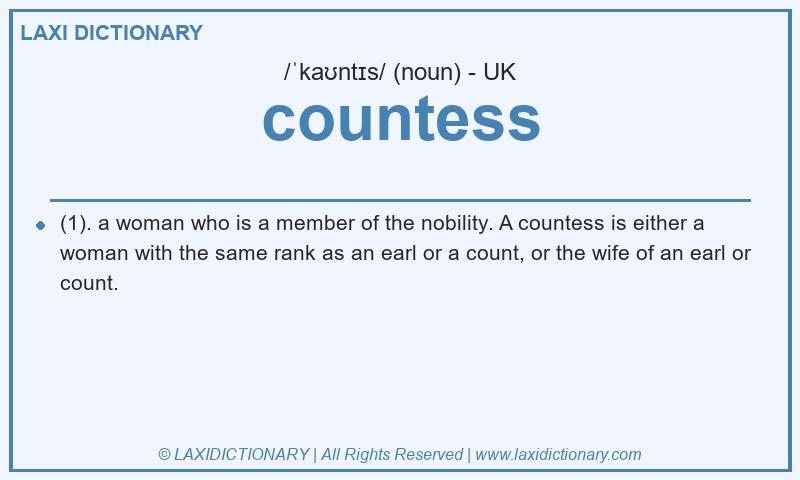 Definition countess in British English
