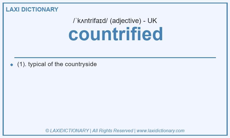 Definition countrified in British English