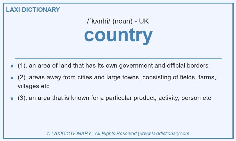 Definition country in British English
