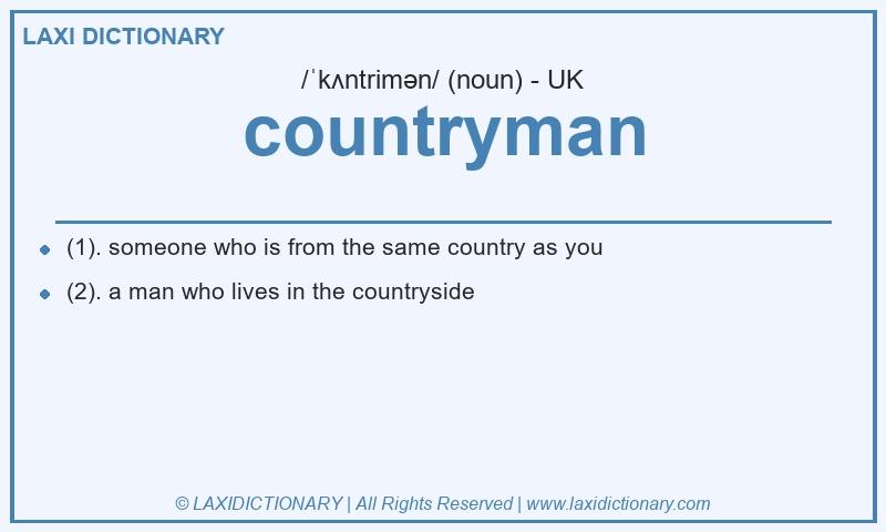 Definition countryman in British English