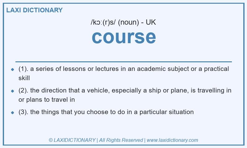 Definition course in British English