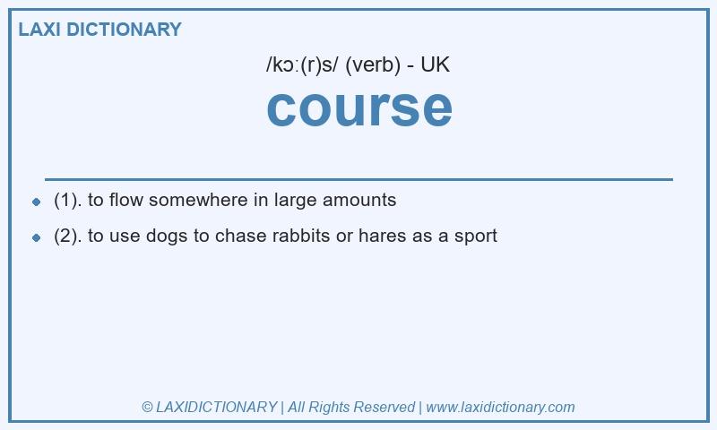 Definition course in British English