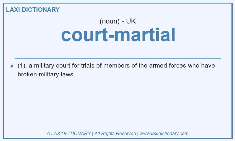 Definition court-martial in British English