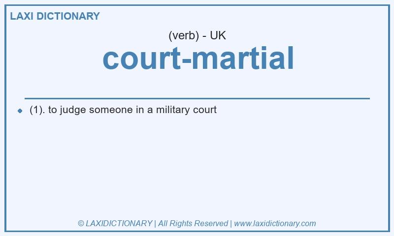 Definition court-martial in British English