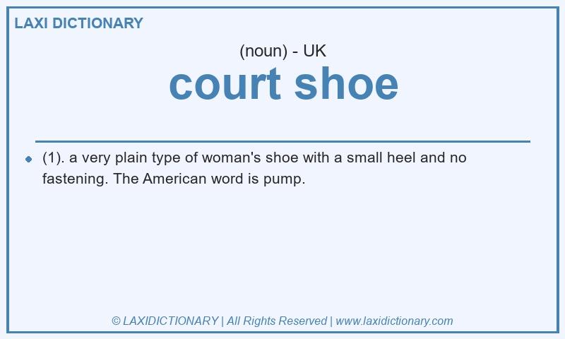 Definition court shoe in British English