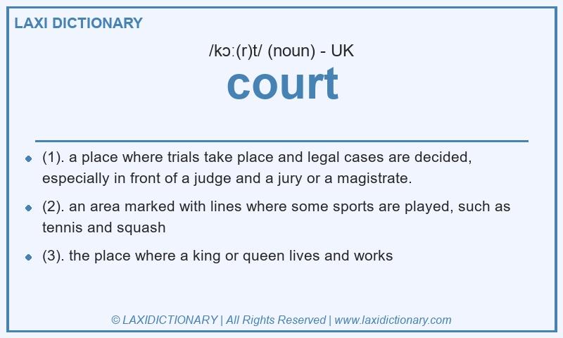 Definition court in British English