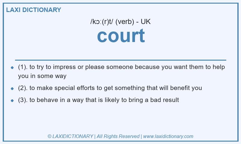 Definition court in British English
