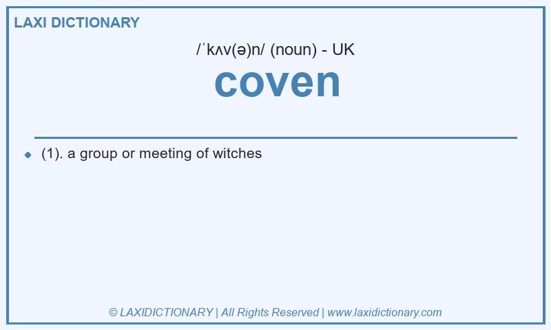 Definition coven in British English