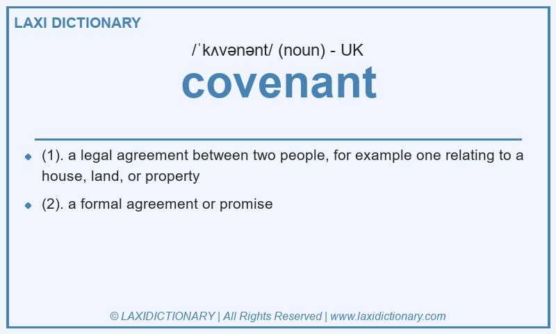 Definition covenant in British English