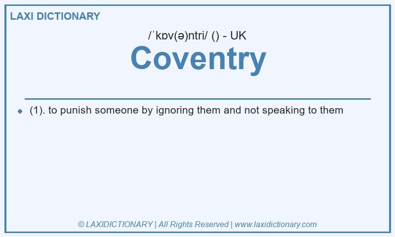 Definition Coventry in British English