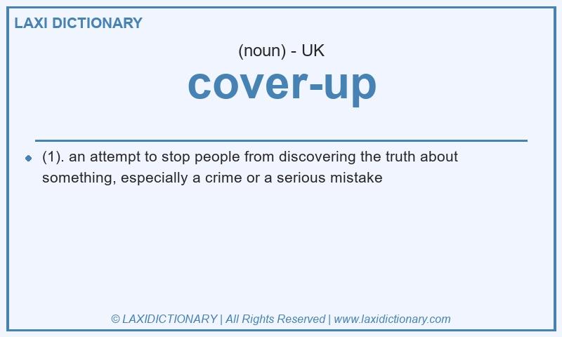 Definition cover-up in British English