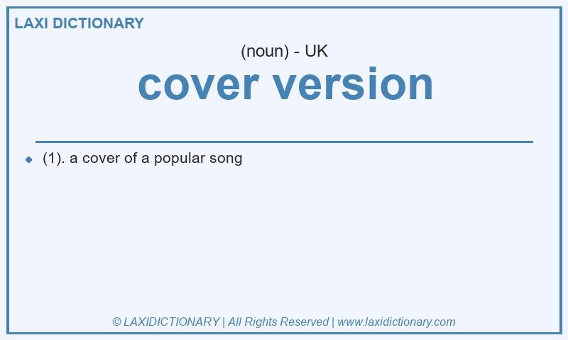 Definition cover version in British English