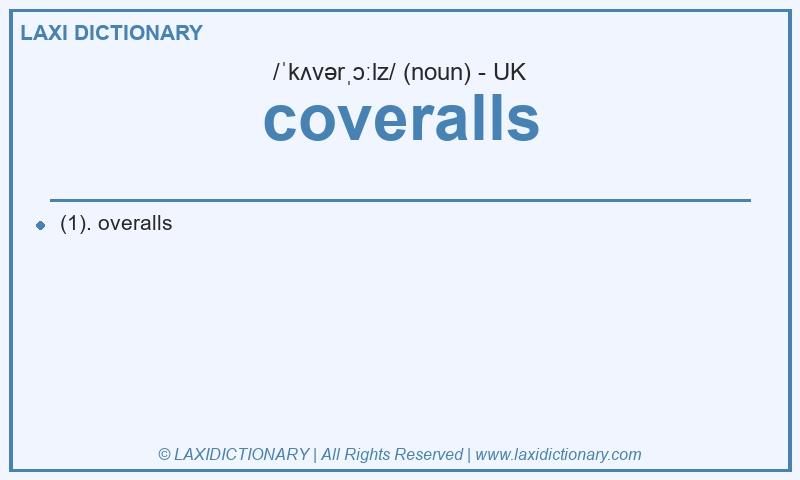 Definition coveralls in British English