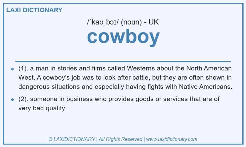 Definition cowboy in British English