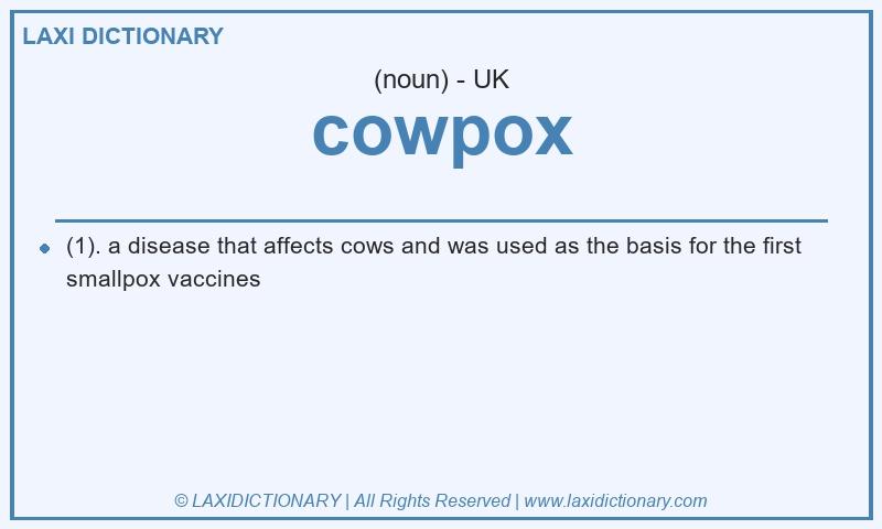 Definition cowpox in British English