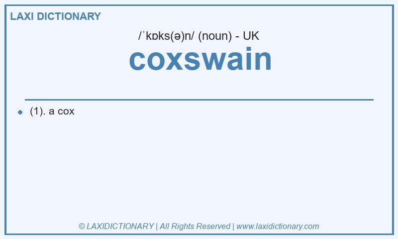 Definition coxswain in British English