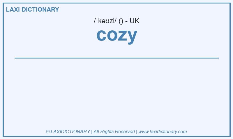 Definition cozy in British English
