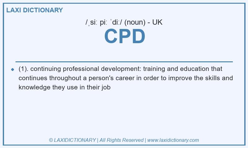 Definition CPD in British English