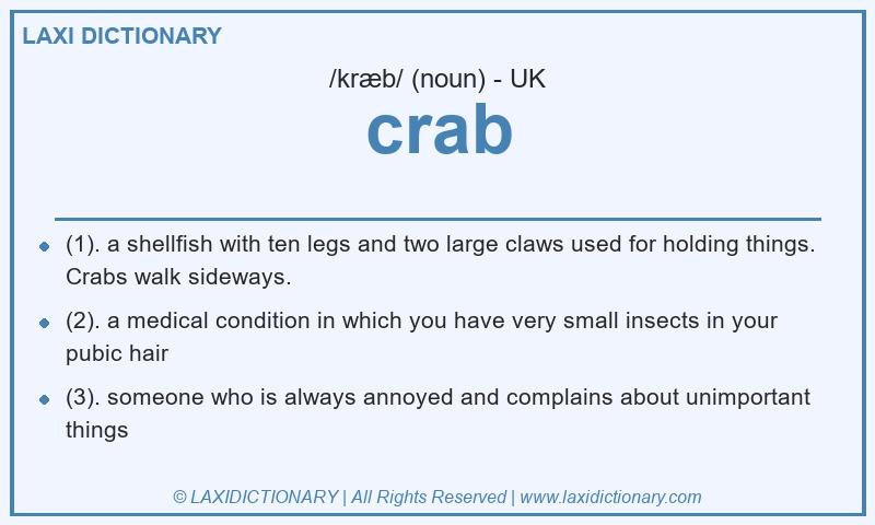 Definition crab in British English