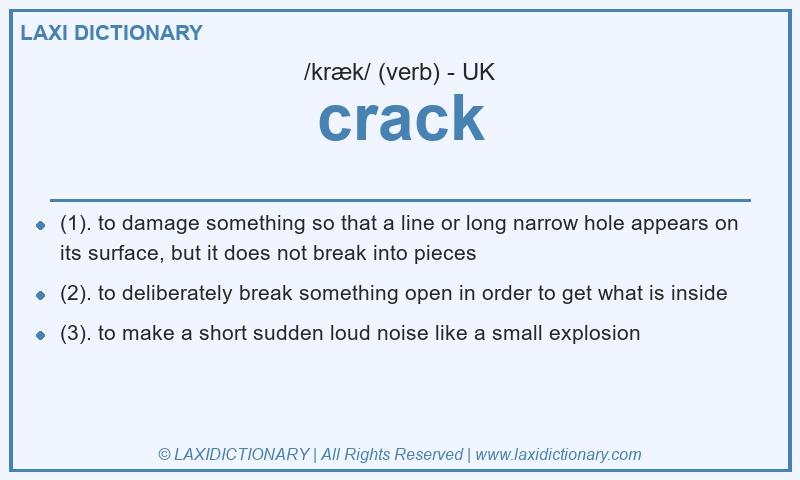 Definition crack in British English