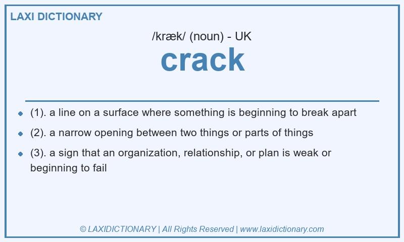 Definition crack in British English
