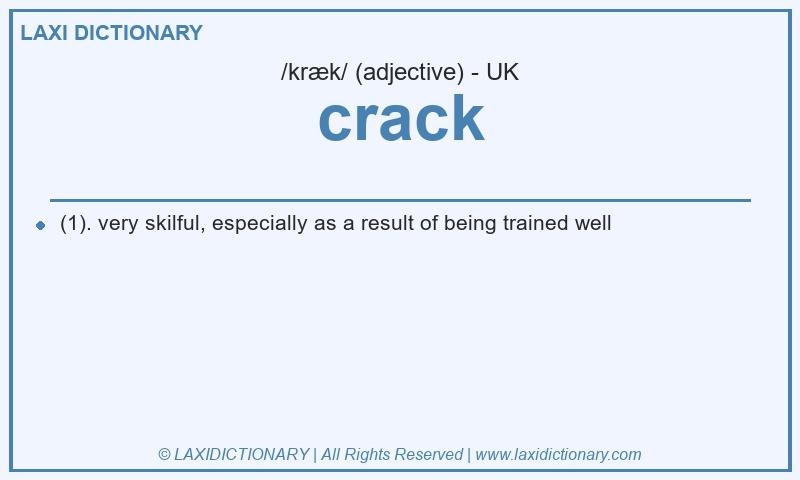 Definition crack in British English