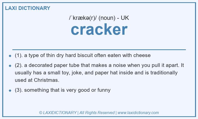 Definition cracker in British English