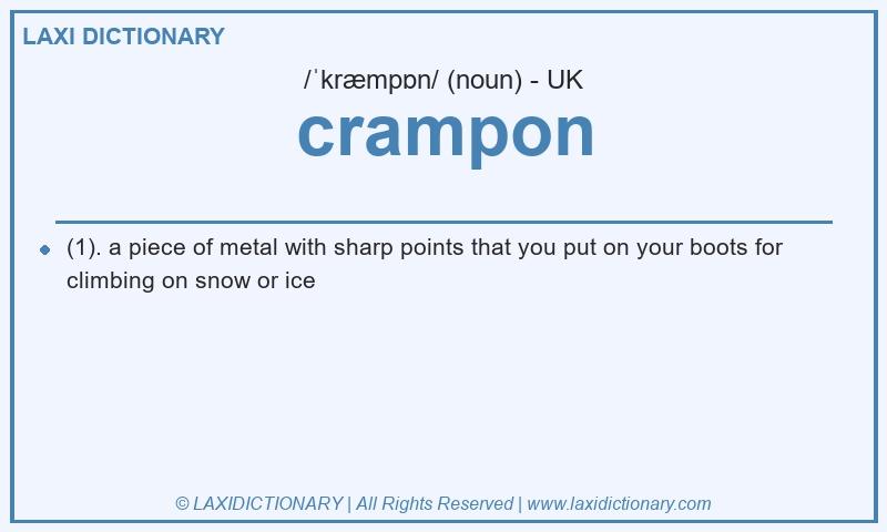 Definition crampon in British English