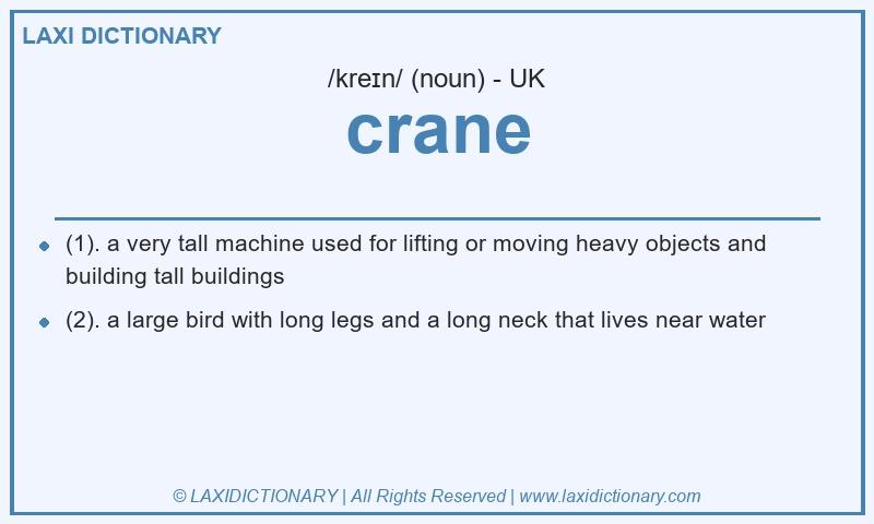Definition crane in British English