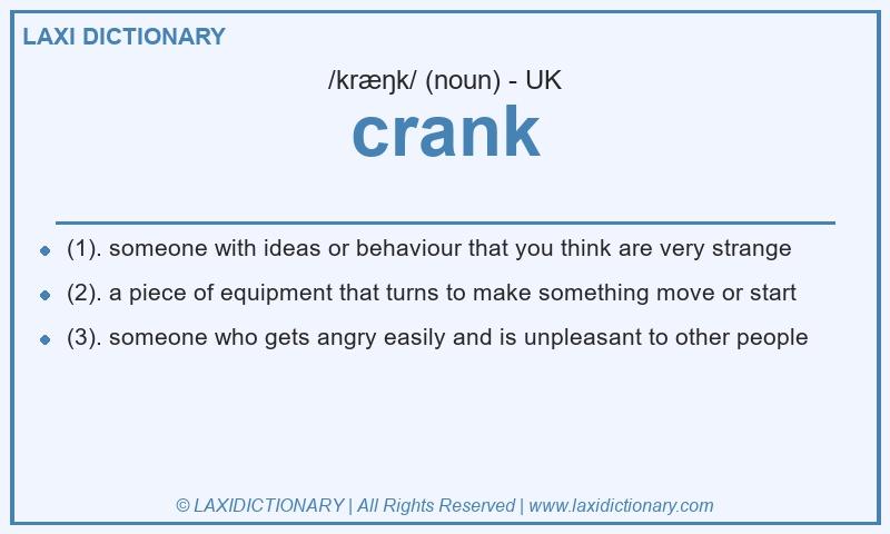 Definition crank in British English
