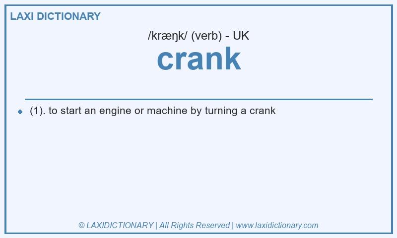 Definition crank in British English