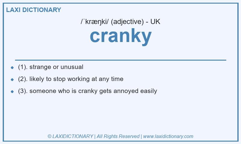 Definition cranky in British English