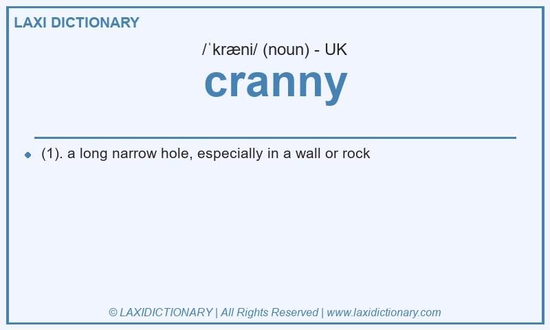 Definition cranny in British English