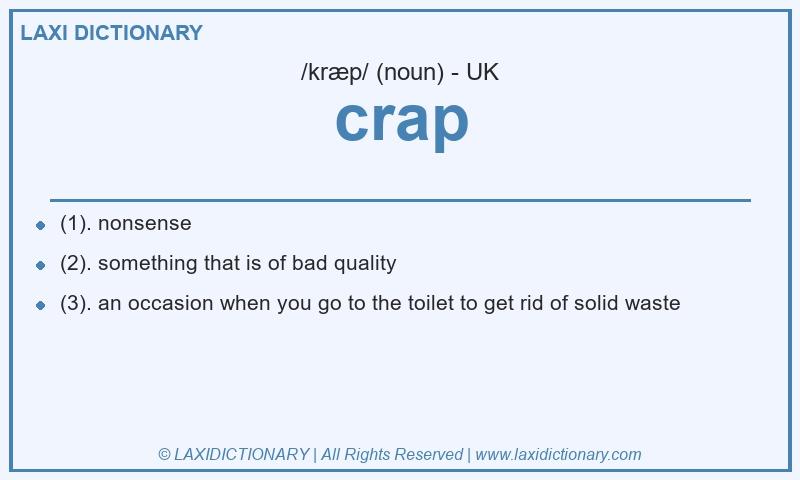 Definition crap in British English