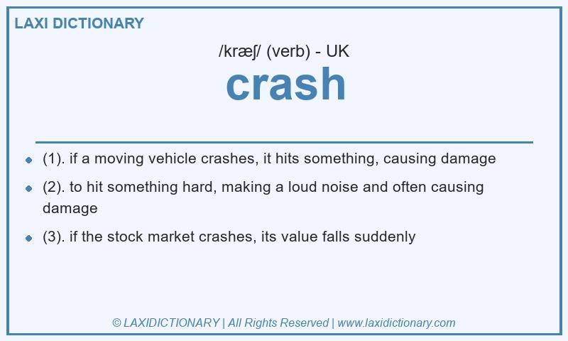 Definition crash in British English