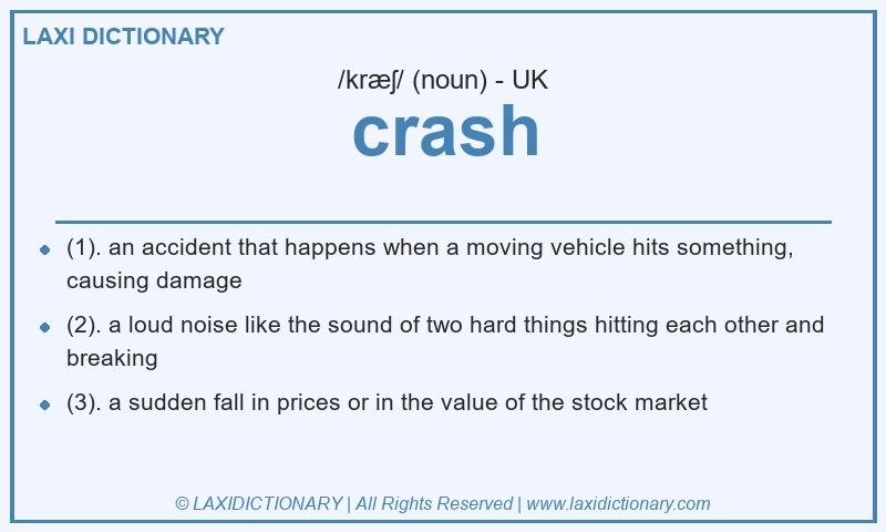 Definition crash in British English