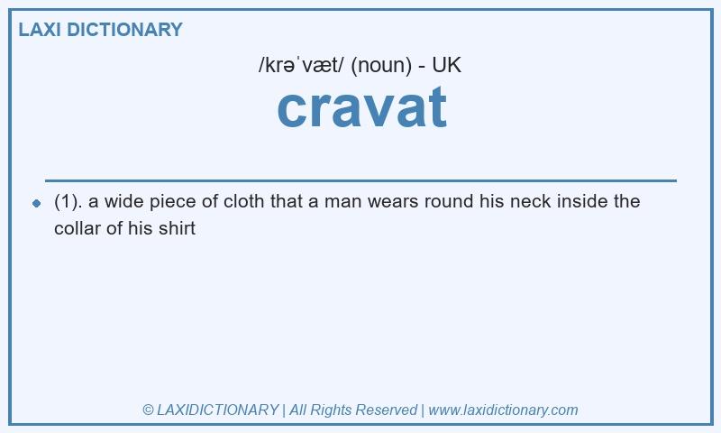 Definition cravat in British English
