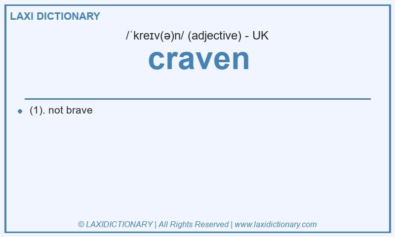 Definition craven in British English