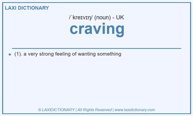 Definition craving in British English