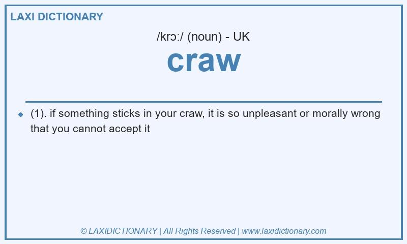 Definition craw in British English