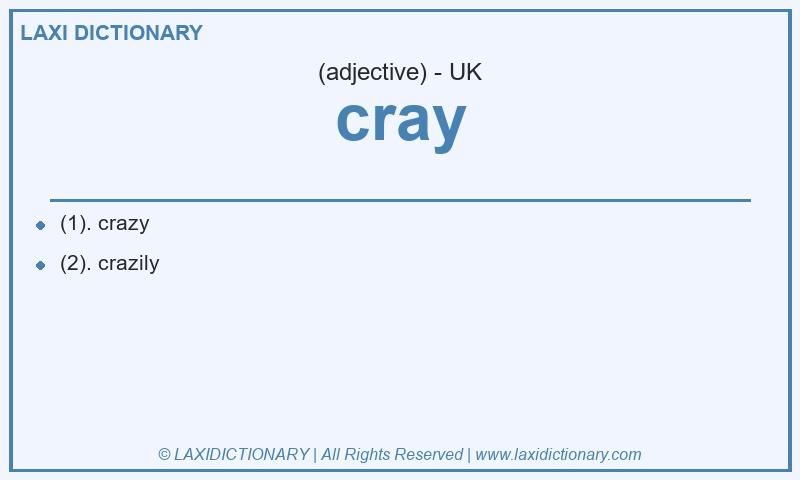 Definition cray in British English