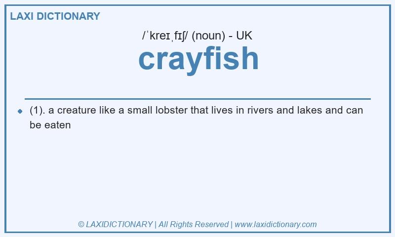 Definition crayfish in British English