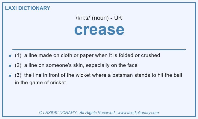 Definition crease in British English