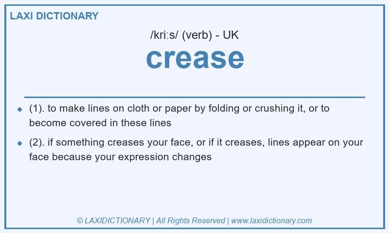 Definition crease in British English