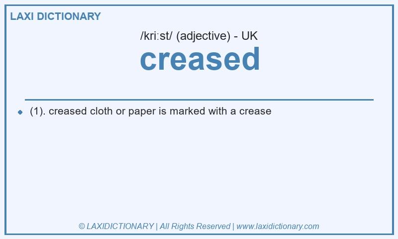 Definition creased in British English