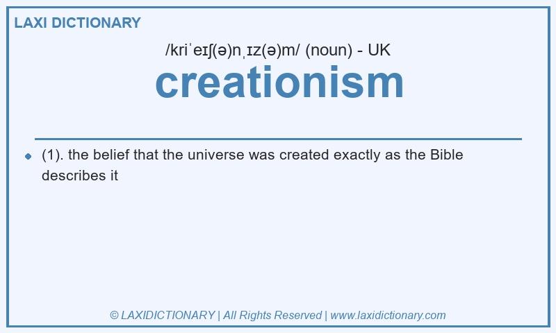 Definition creationism in British English