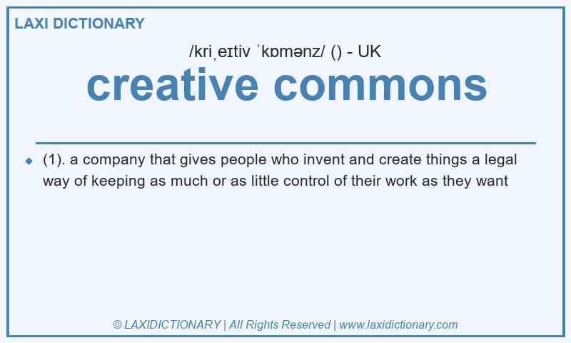 Definition creative commons in British English